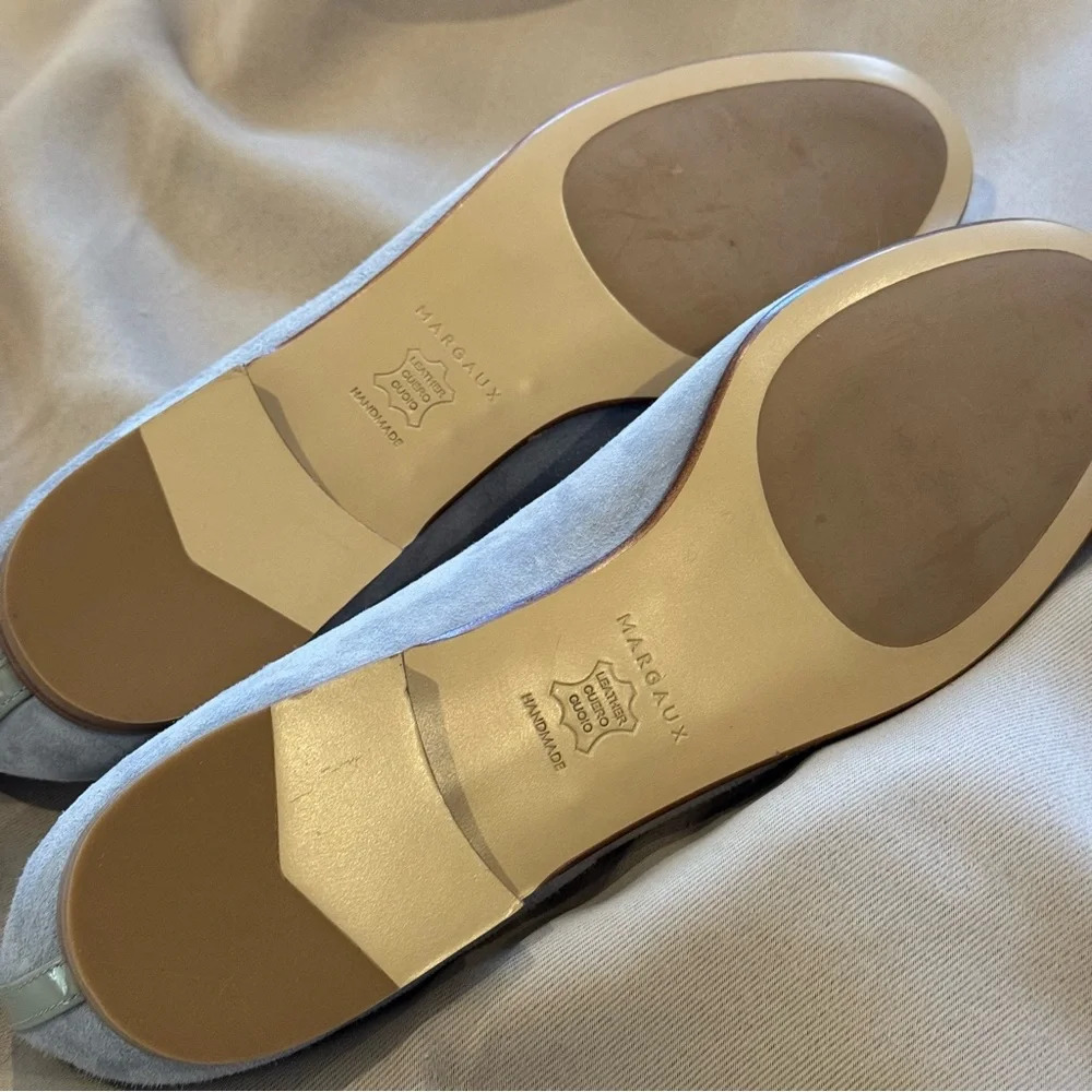 Margaux Light Gray Suede Flats - Picture 7 of 10